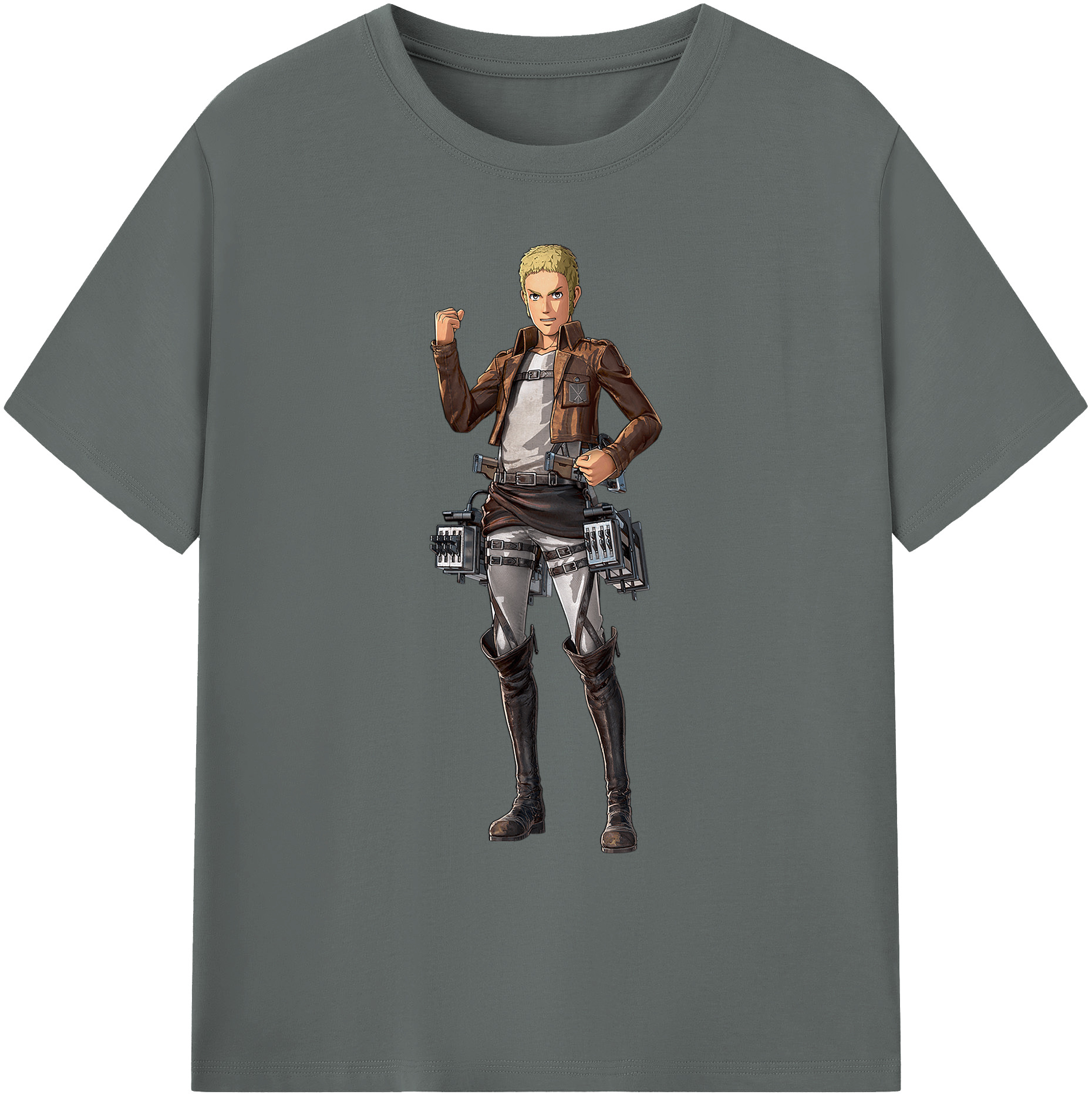 （画像用） 進撃の巨人 ライナー・ブラウン Attack on Titan Reiner Braun 綿100％ メンズ半袖Tシャツ｜肌触りやわらか＆通気性